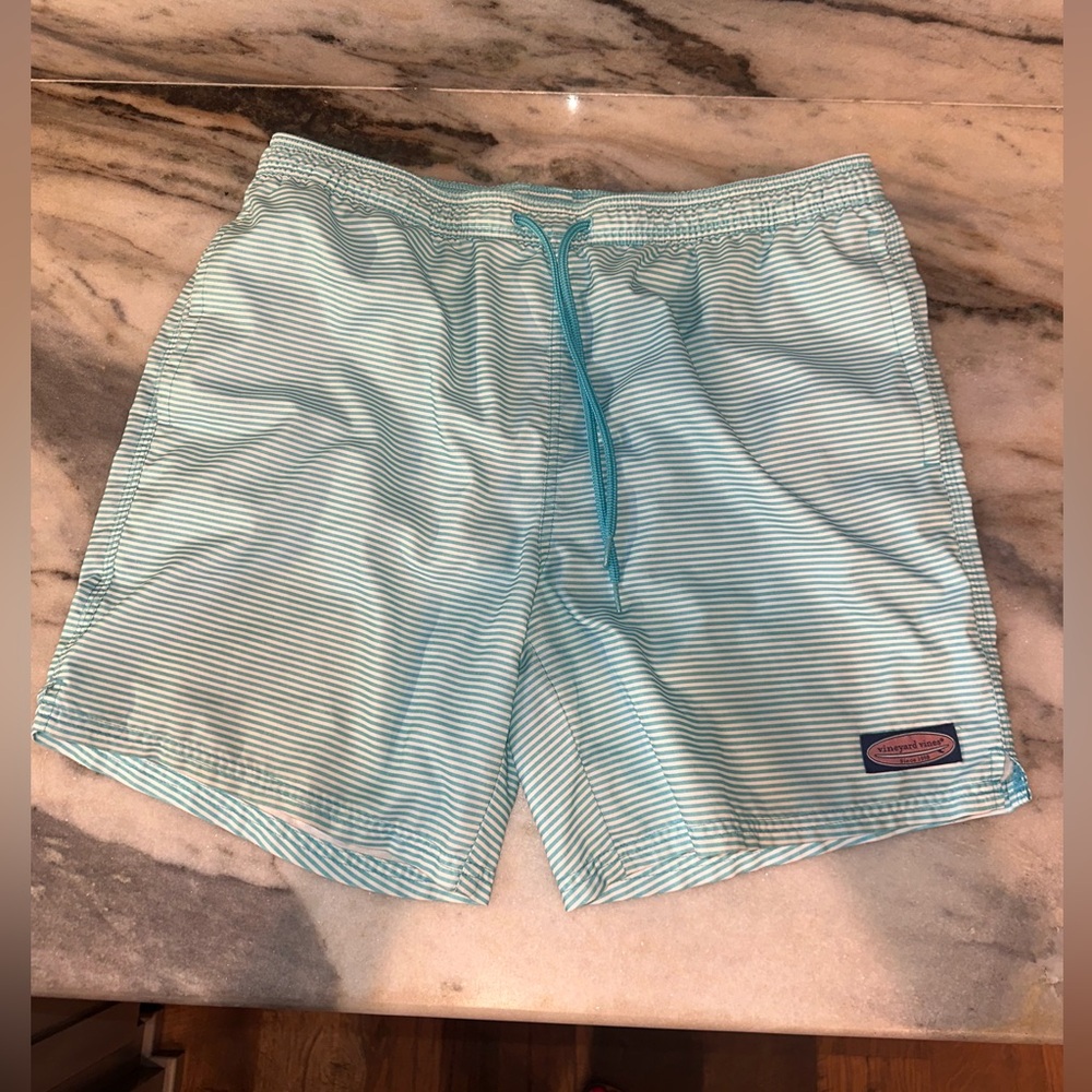 Vineyard Vines‎ Size Large Men's Striped Swim Shorts - Blue